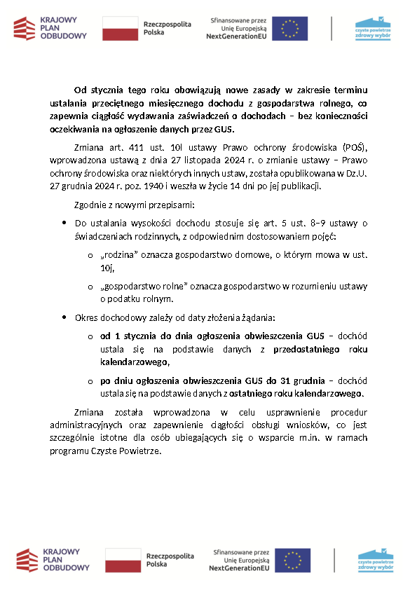 Przypominamy! Nieprzerwane wydawanie zaświadczeń o dochodach z gospodarstw rolnych – zmiana w ustawie POŚ