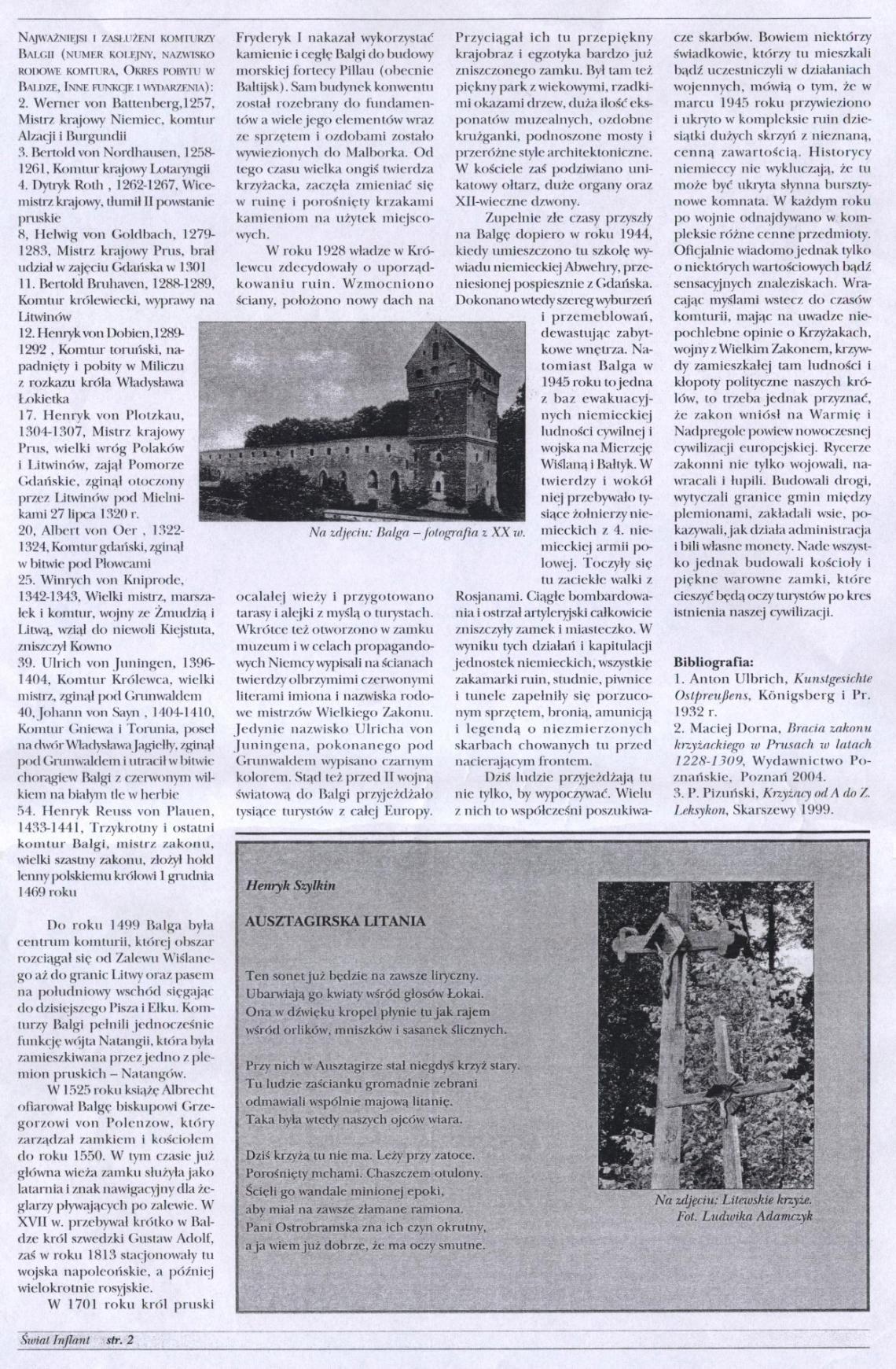 Publikacje zamieszczone w miesięczniku „Akant”.