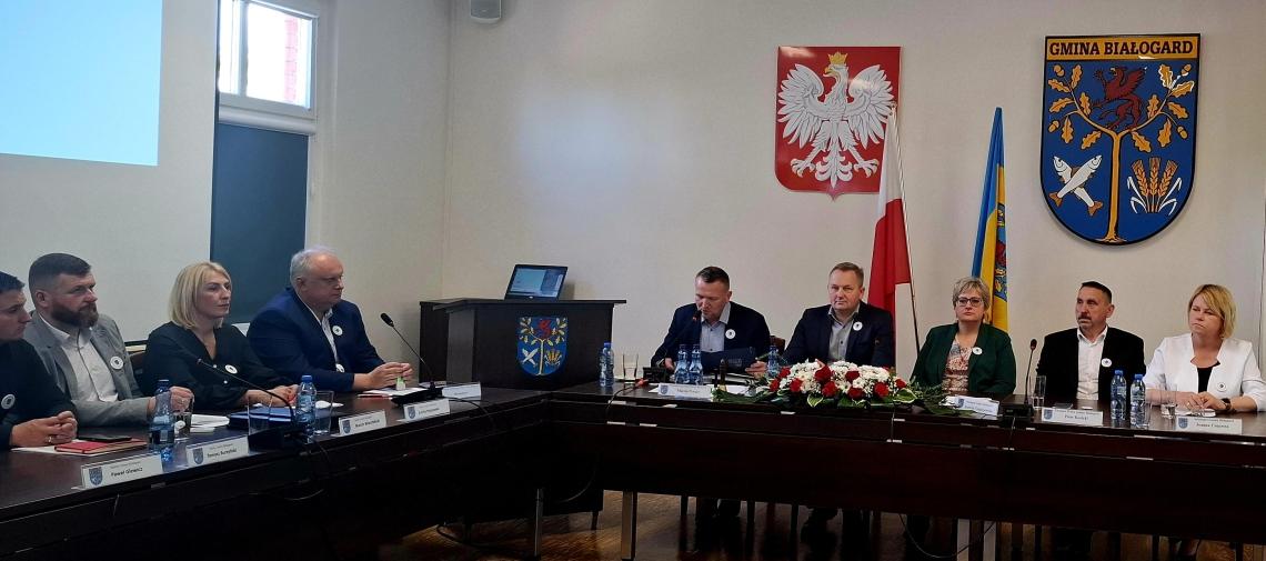 uroczysta sesja rady gminy Białogard