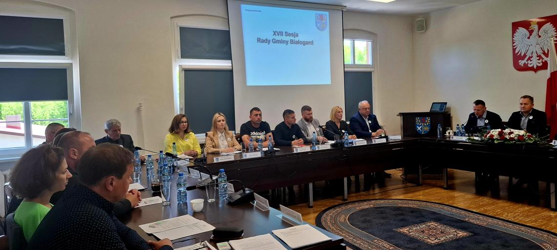 uroczysta sesja rady gminy Białogard