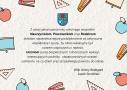 Na białym tle napis oraz życzenia z okazji zakończenia roku szkolnego. Po bokach rysunki przyborów szkolnych. 